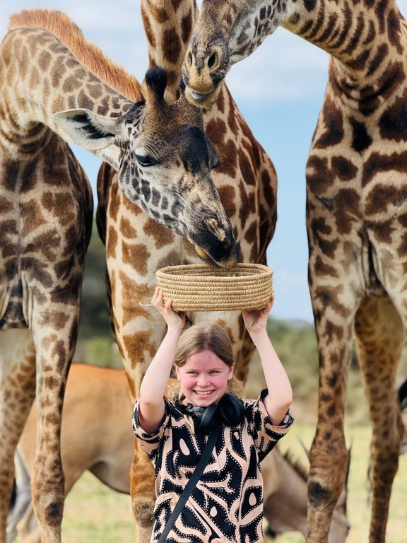 Кормление жирафов в отеле, сафари, Giraffe Minor, Aya Sofia Wildlife